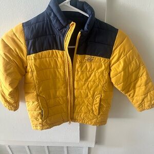 GAP Yellow and Black Puffer Jacket for Kids